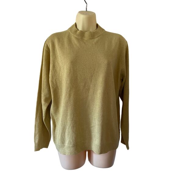 Chelsea Way Vintage Gold Sparkle Sweater - Picture 1 of 9